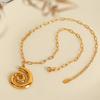 Bohemian Beach Jewelry Spirals Conch Pendant Necklace for Women Waterproof Stainless Steel Trendy Gift