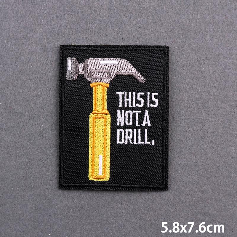 Red Fusible Patches Hiphop Iron On Thermoadhesive Patches For Clothes Cross Skull Embroidery Patches For Jacket Logo Applique