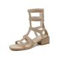 Gladiator Sandals Women Elegant Woman Heeled Shoes Medium Heel Luxury Designer Summer 2025 Fashion Goth Pole Dance Zapatos Mujer