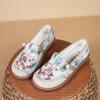 Spring new cloth shoes women's embroidered shoes women's one-pedal flat shoes versatile casual shoes breathable single shoes