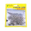 50pcs/ Stainless Steel Fishing Connector 8-word ring connector Rolling Snap Swivels Fishing Tackle Lure Tool