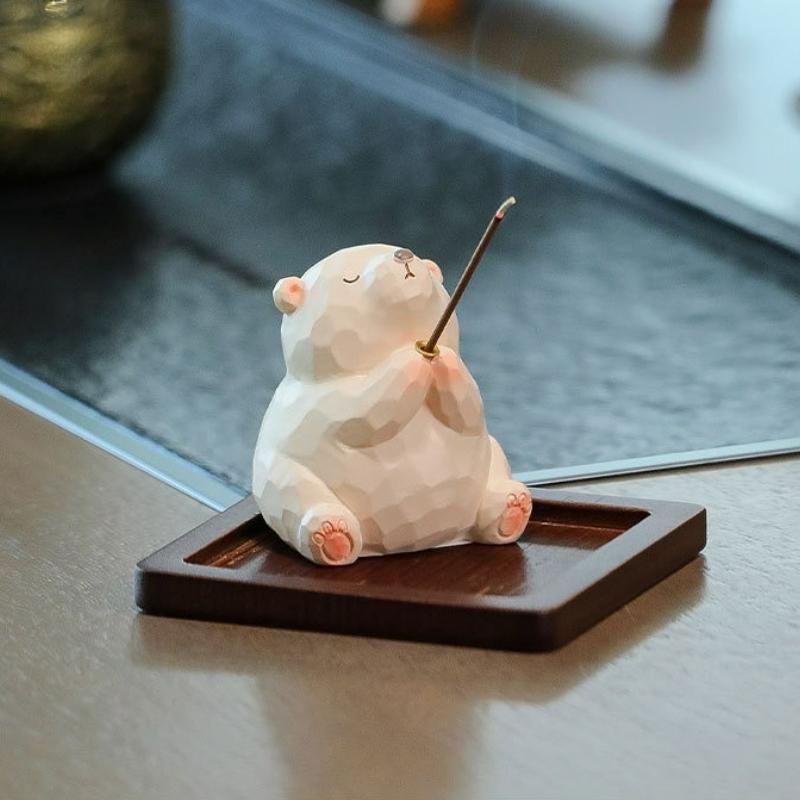 Roztomilé řemeslné výrobky Pryskyřičná žába Panda Vkládání vonných tyčinek Řemeslný výrobek Kadidelnice Kreslená zvířecí dekorace Držák na vůni Kancelář