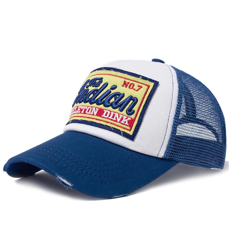 Herren Baseballkappe Netz Bestickter Buchstabe Trucker-Hut Damen Sommer Atmungsaktive Kappen Lässige Snapback Sonnenhüte Camo Für den täglichen Gebrauch Adjustable white