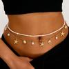 2 Pcs/set Shell Beads Body Chain Imitation Pearl Belly Chains Elegant Starfish Waist Chain  Summer