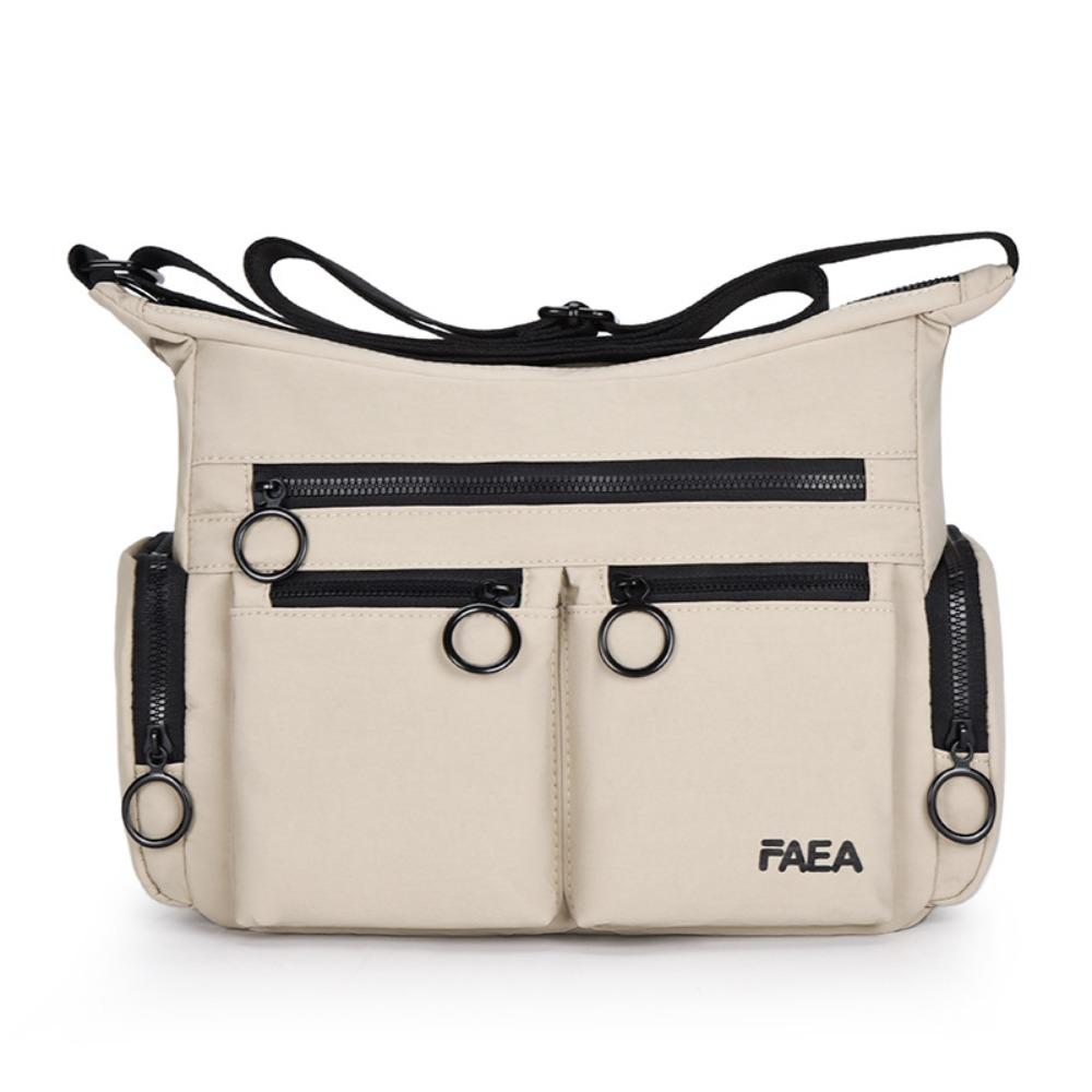 New Multi-pockets Men s Crossbody Bag Large Capacity Waterproof Single Shoulder Bag Adjustable Shoulder Strap Casual Bag Travel хаки