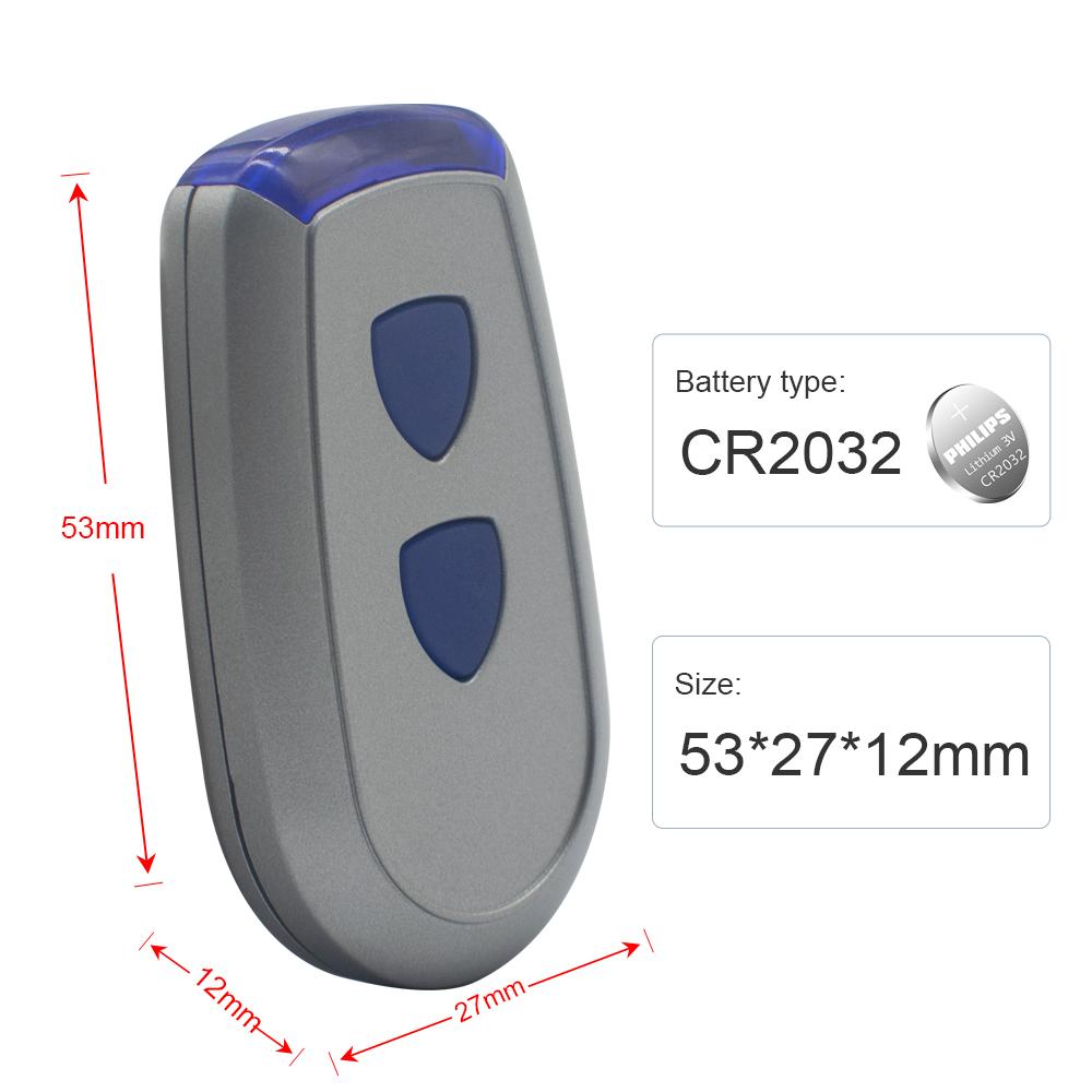 2pcs Normstahl / Crawford EA433 2KS Garage Door Remote Control Rolling Code 433.92MHz  RCU 433 2K Transmitter Gate KeyFob