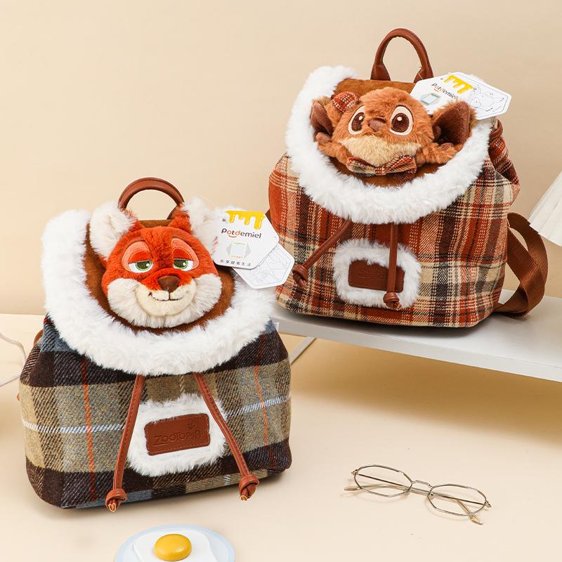 Zootopia Judy Nick Plüschrucksack - Trendiger und vielseitiger Mode-Rucksack 0164
