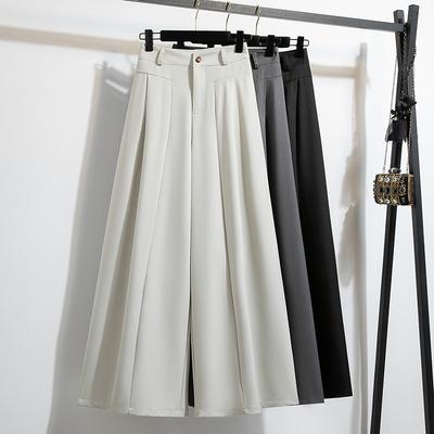 DIMANAF Summer 2025 Women Plus Size Pants High Waist Basic Elastic Wide Leg Pants Loose Casual Trousers Long Pants