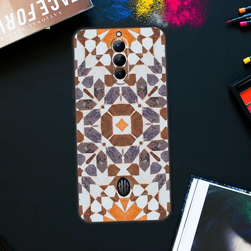 Moroccan Tile Case For ZTE Nubia Red Magic 8 8S Pro Plus RedMagic 9 Pro Plus 6 7 6S 7S Pro 5S 6R 5G Cover