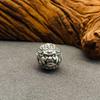 Tibetan Retro Yellow Dzambhala Mahakala Spacer Beads - Aged Round Prayer Beads Bracelet Accessories
