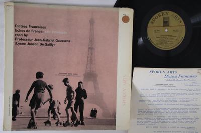LP Record JEAN-GABRIEL GAUSSENS - Dictees Francaises, Echos De France SA803 SPOKEN ARTS US Comedy & Spoken Word Used