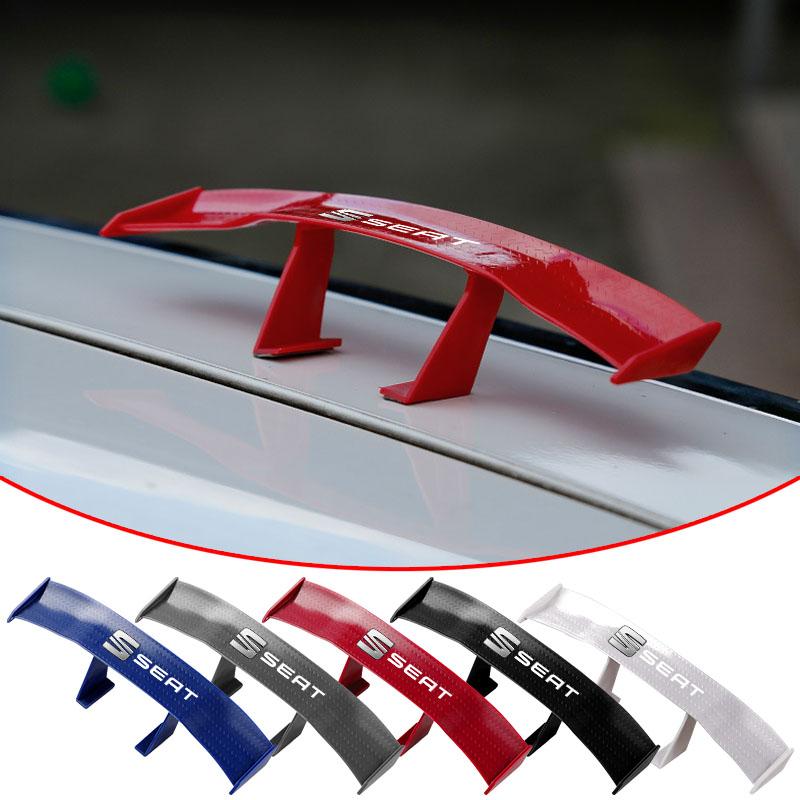 Car Rear Spoiler Mini Spoiler Wing Small Tail Emblem Sticker Decoration For SEAT Leon FR Altea Ibiza Toledo Cordoba Alhambra Arona Ateca