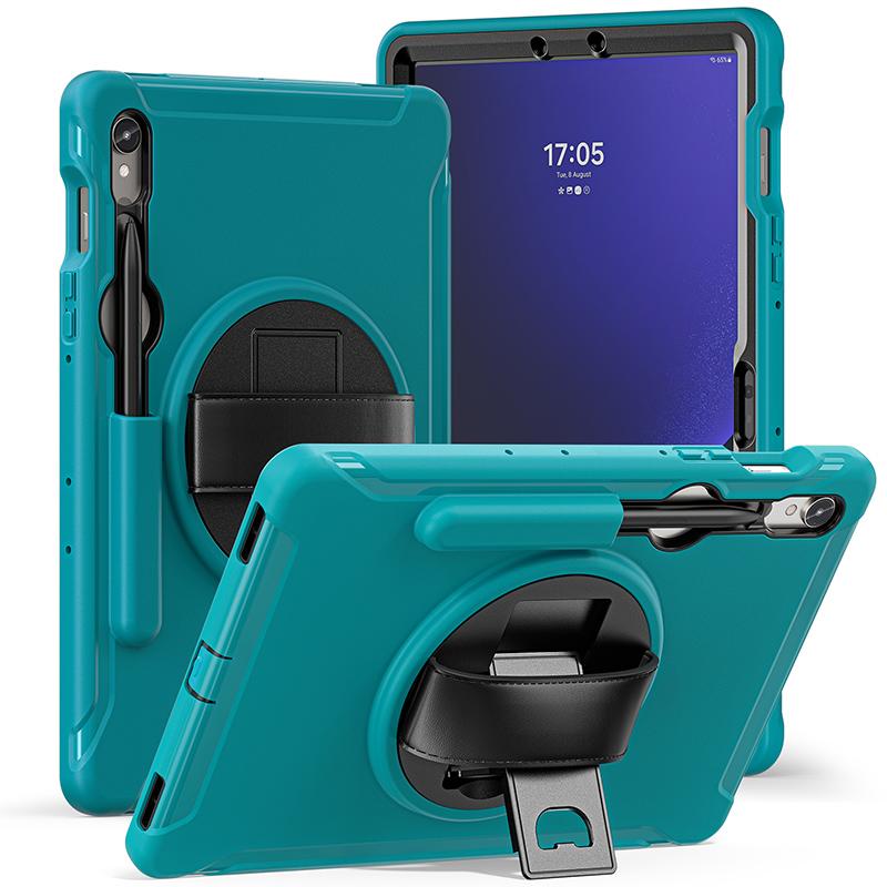 Custodia con Cinturino a Mano per Samsung Galaxy Tab S9/S8/S7 Universale 11 Pollici Antiurto Robusta con Portapenne Cavalletto