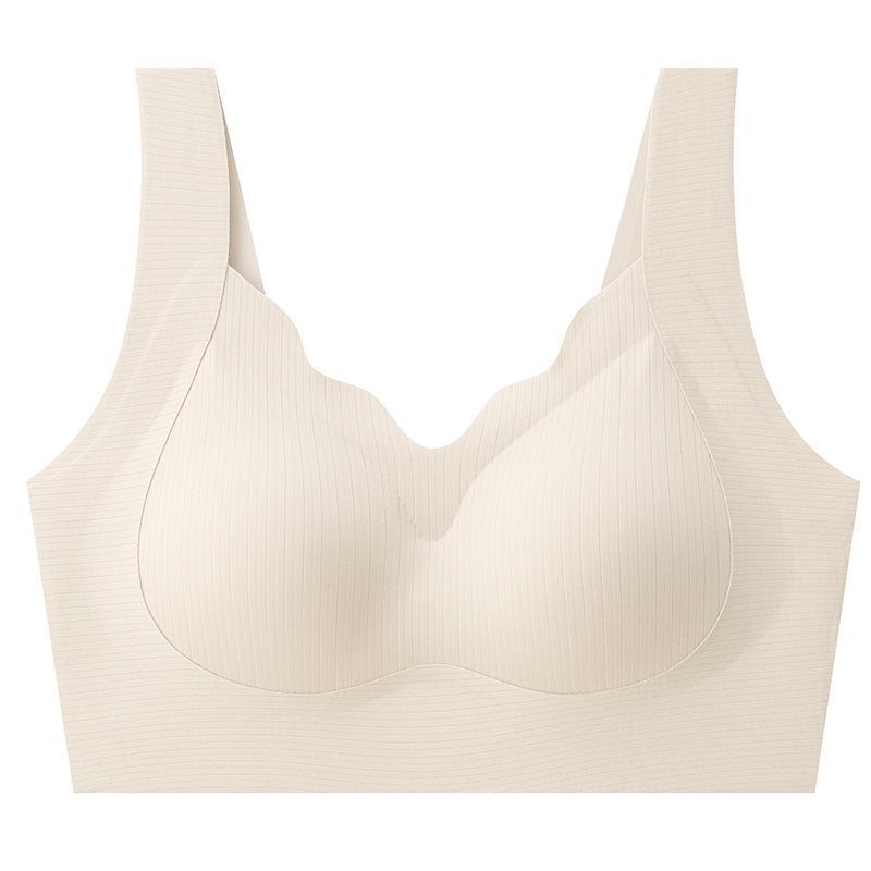 Seamless Anti-Gravity Women's Wireless Lift Bra - V-Neck, Comfortable, Breathable, Beautiful Back Design