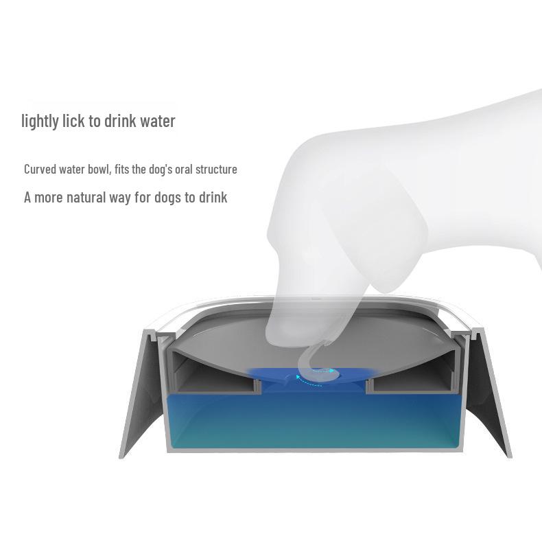 Anti-Splash Pet Bowl: No-Tip, Non-Wet Mouth Floating Water Fountain for Cats & Dogs