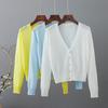 Women's Long Sleeve Cardigan V Neck Elegant Knit Top