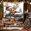 Santa Claus Christmas Tapestry Background Cloth Hanging Cloth Bedroom Bedside Decorative Wall Cloth Rental Dormitory Tapestry