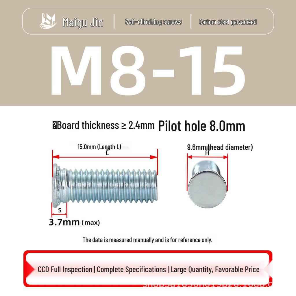 Flat Head Carbon Steel Galvanized Rivet Nuts FH-M2 to M10 - Free Shipping