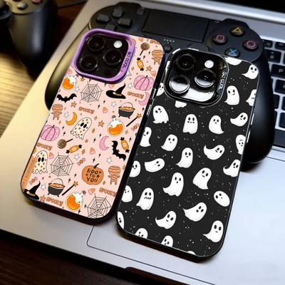 Halloween Phone Case For iPhone 17,16,15,14,13,12,11 Plus,Pro Max,XS,Colorful Silver Phone Case Funda Cover