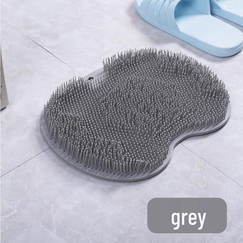

Нескользящая подушечка для мытья ног и спины для легкого массажа и очищения в душе серый