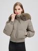 European & American Design Hooded Fur Collar Women's Winter Coat 2025: Short Style Cotton Jacket