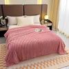 Ribbed Flannel Blanket Wholesale Double Sided Thickened Nap Throw Winter Cover Blanket for Home Office Use