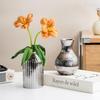 Jarrón de Cerámica Electrochapado en Oro - Estilo Nórdico para Decoración Moderna del Hogar