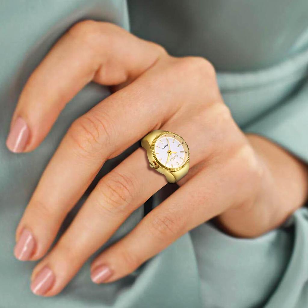 Ring Watch Women's Ring Watch Fashion Free Size Stainless Steel Analog Waterproof Simple Quartz Watch Gold Silver Fashion Accessory - Birthday