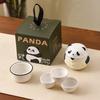 Ceramic Kung Fu Teaware Sets Creative Panda Tea Set Household Portable Travel Teacups One Pot Three Cups with Gift Box Drinkware