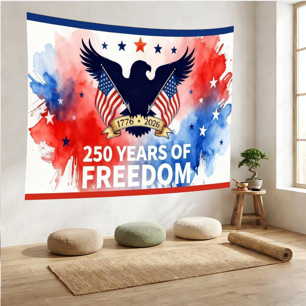 USA 250 Years of Freedom Tapestry 17762026 250th Anniversary Decor American Independence Day Backdrop July 4th Patriotic