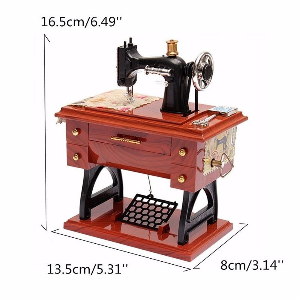 Crafts Home Mechanical European Mini Sewing Machine Birthday Gift Table Decoration Music Box