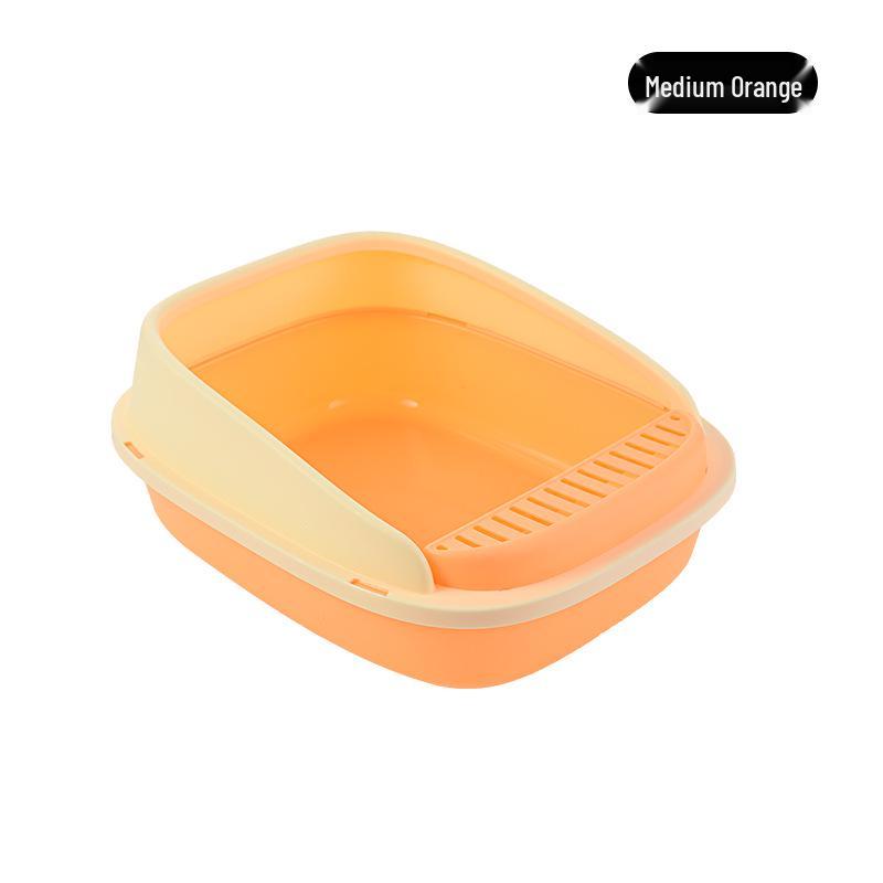 Medium-Large Anti-Splash Odor-Blocking Cat Litter Box for Kittens and Cats
