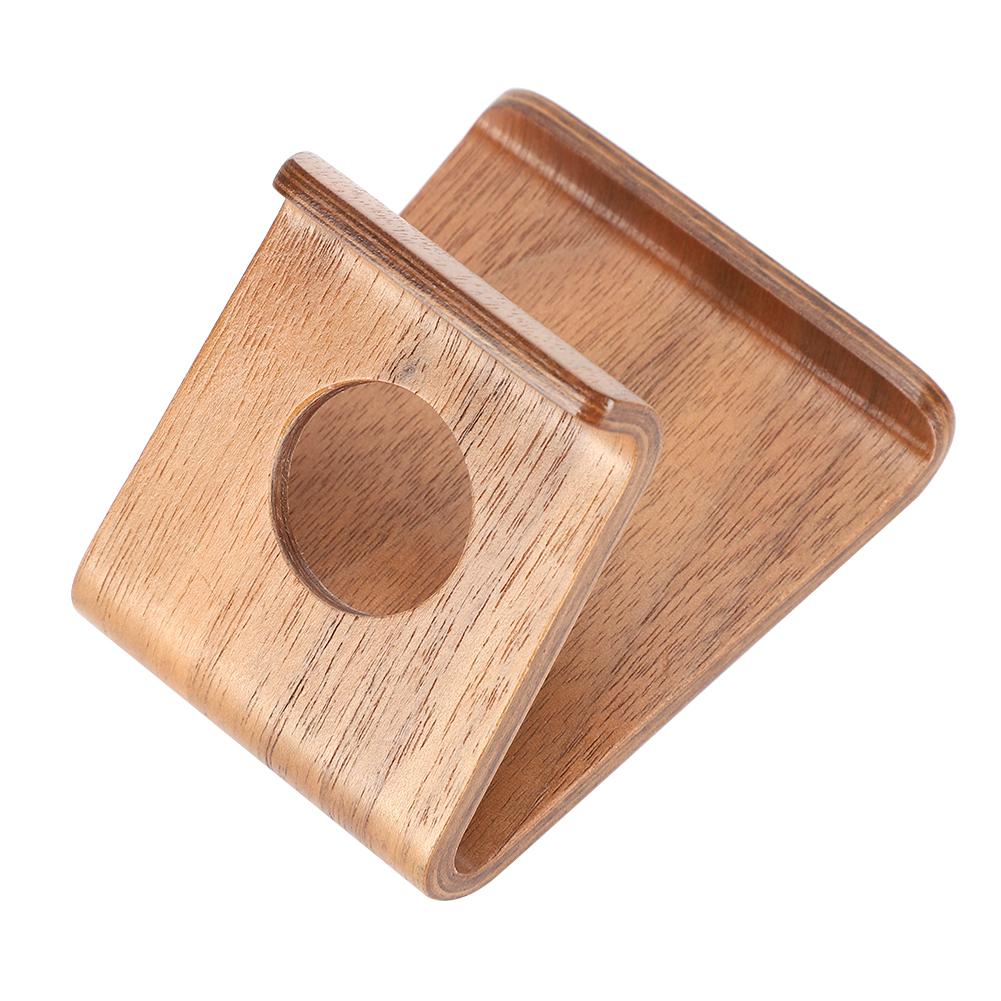 Portable Mobile Phone Stand Desktop Bedside Tablet Computer for iPads Stand Wooden(Nutbrown )