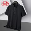 Langsha Men's Ice Silk Plus Size Polo Shirt