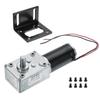 uxcell DC 12V High Torque Turbine Worm Gear 8mm 12 RPM with for Electric Fireplaces Motor, Shaft, Wire,
