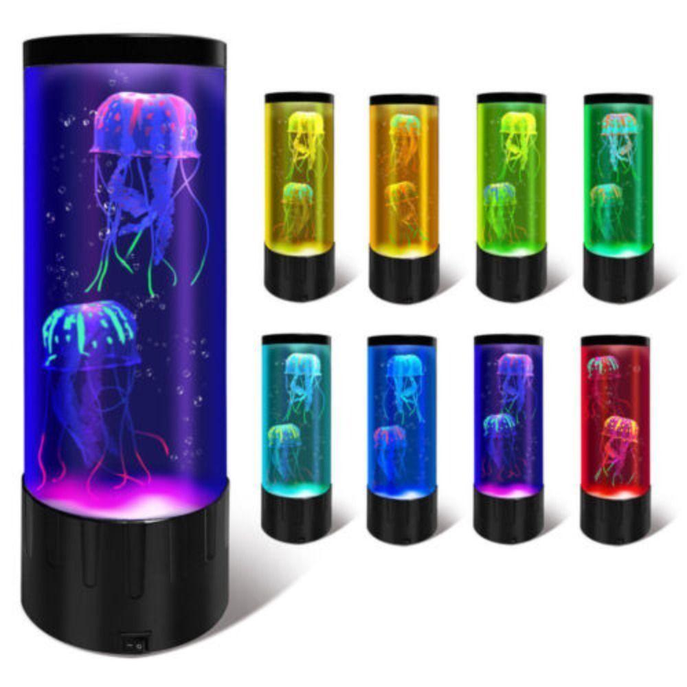 Creative 7 Colors LED Jellyfish Lamp Color-Changing Desktop Decor Night Light Mood Lighting USB Charging Desktop Light Kids Room