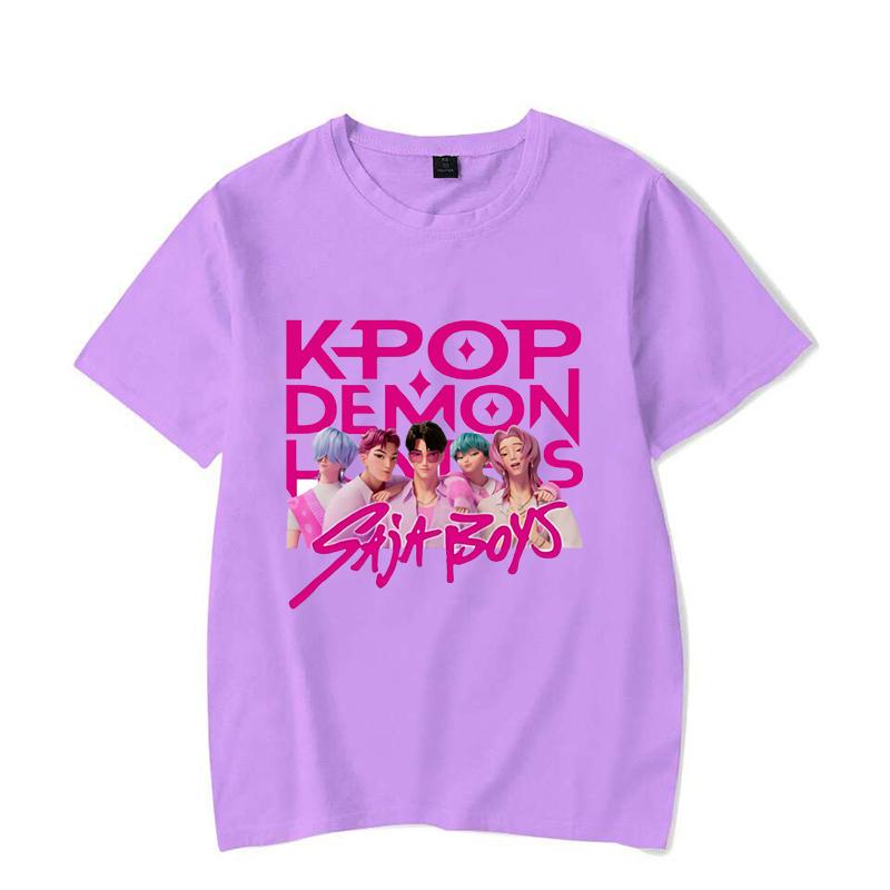 K-Pop Demon Hunters Saja Boys Printed T-Shirts Women Men Short Sleeve Funny Round Neck Tee Shirt Casual Summer Tops