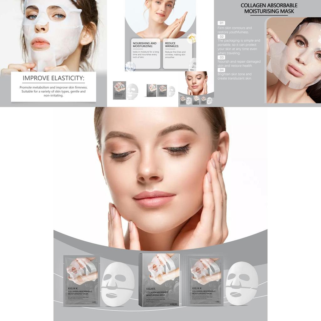Eelhoe Collagen Moisturizing Facial Mask Set For Deep Hydration And Nourishing Skin Care