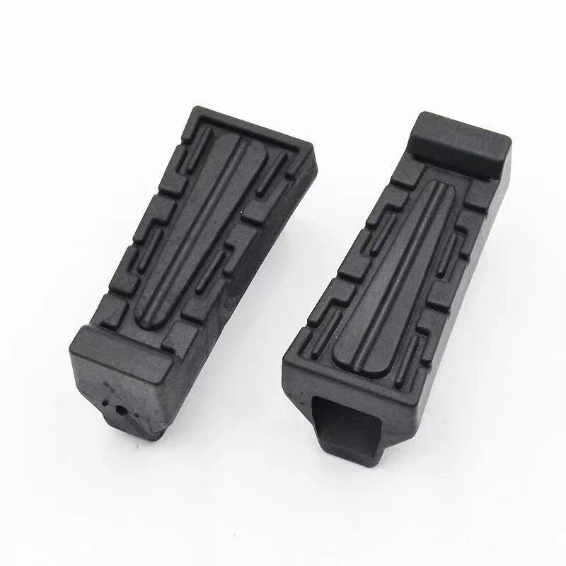 2Pcs Black Front Foot Rest Peg Rubbers Footrest Handlebars For Yamaha YBR 125