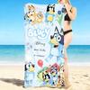 1Pc Bluey Movie Adventure Beach Towel, Quick Dry, Multi-Use for Beach Pool Gym Yoga Home Travel, Christmas, Halloween, Xmas Gift S54