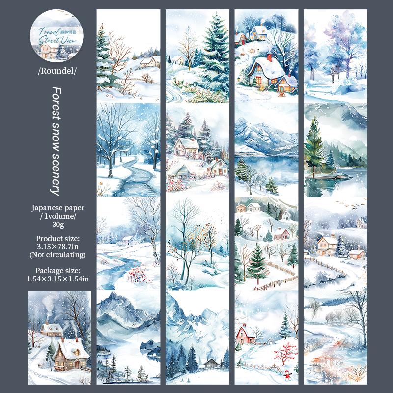 

Large Size Tape Journey Nature Beauty Street Scape Tape Scrapbook DIY Hand Account Mobile Phone Case Notebook Decoration