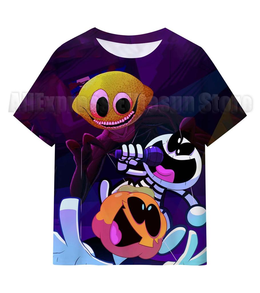 Friday Night Funkin 3D T Shirts Kids Children Game T-shirts Boys Girls Cartoon Anime Tshirts Summer Toddler Tee Streetwear