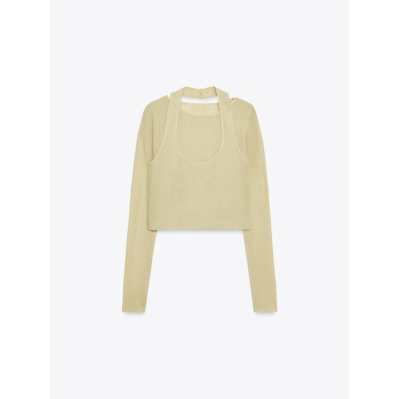 Za2025 Autumn New Women Clothes Versatile Solid Wear More Round Neck Long Sleeve Knitted Top 2893172 947