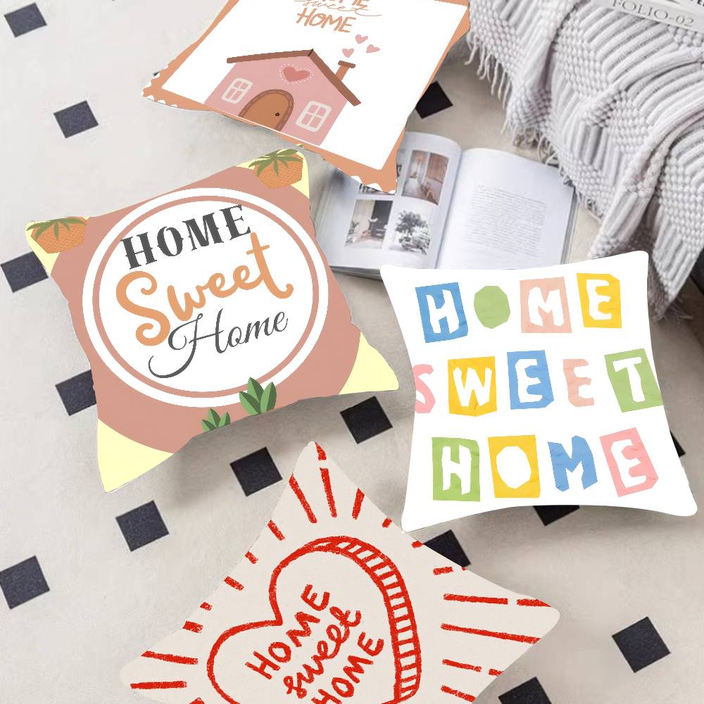 Sweet Home Themed Pillow Gift Home Office Decoration Pillow Bedroom Sofa Car Cushion Coverpillow Case
