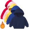 1 Stück Jungen Mädchen Dickes Samt Cartoon T-Shirts Kinder Einfarbig Lässig Mode Warm Herbst Winter Sweatshirt Hoodie Baby Kleidung Säugling Oberteile
