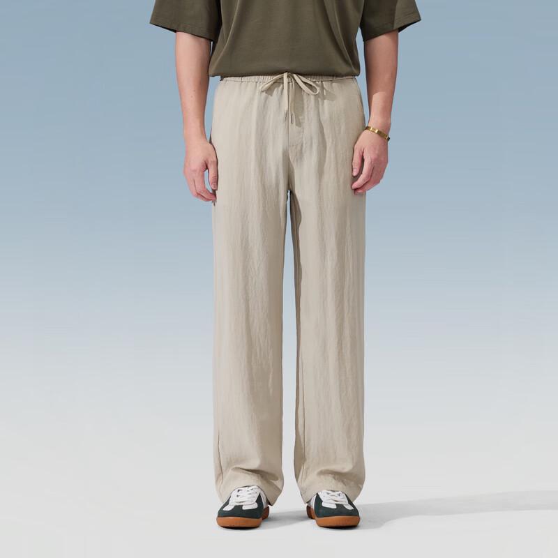 Judger 2026 Summer Linen Tencel Elastic Waist Casual Pants