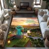 Minecraft Customized Name Area Rug Suitable For Entryway Study Room Kitchen Game Room Antislip Rug Anime Office Decor Gift For Festivals