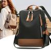 Women's Color Block Backpack Lightweight Water-repellent Multi-functional Shoulder Bag