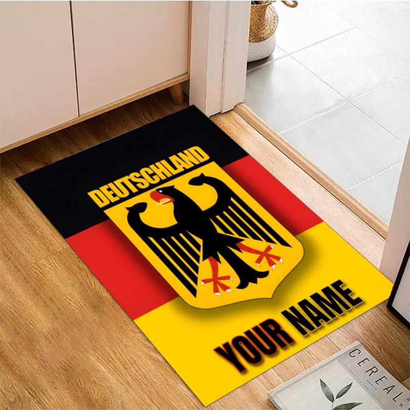 Custom Name Bundeswappen Rug - Decorative Non-slip Carpet With YourName For Bedroom Or Office Perfect Gift For Family And Friends