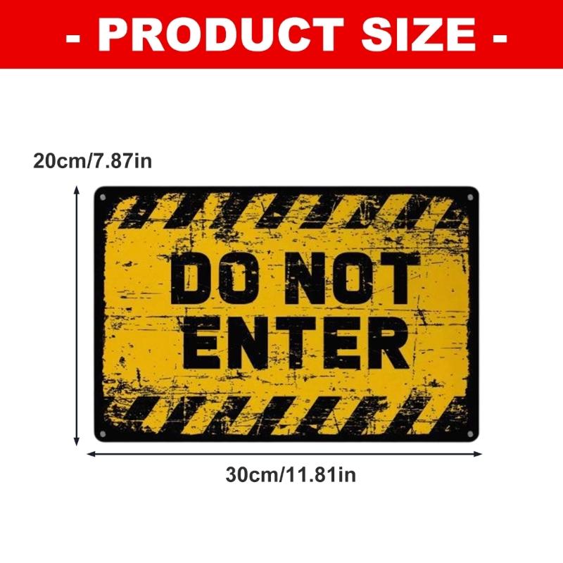 Do Not Enter Sign,11.81×7.87In Keep Out No Entry Sign,Indoor/Outdoor,Fade/Weather Resistant Easy to Install Warning Sign